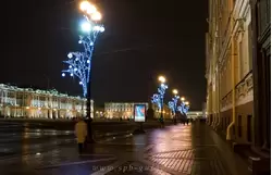Новогодние украшения на Дворцовой площади