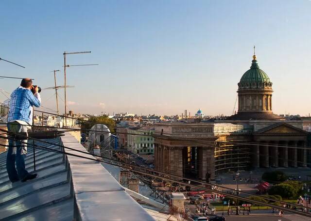 Экскурсии по крышам Санкт-Петербурга, вид на Казанский собор