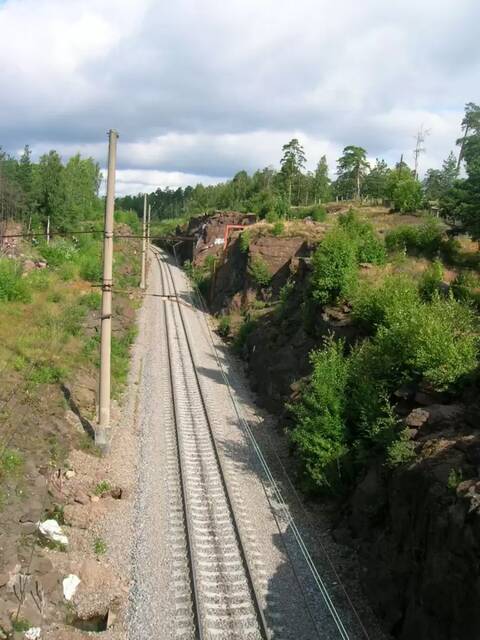 Железная дорога вблизи парка Монрепо