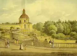 «Вид на Большой Ораниенбаумский дворец» Рисунок А.Е. Мартынова, 1824