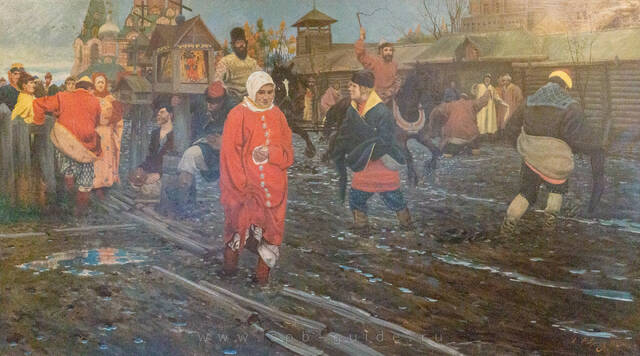 Картина «Московская улица XVII века в праздничный день», Андрей Рябушкин