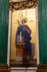 Исаакиевский собор, «Святая Екатерина» — икона на главном иконостасе