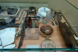 Исторические предметы, найденные при археологических раскопках на месте Дворцовой телеграфной станции