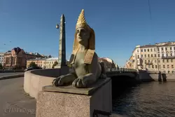 Сфинкс и обелиск в Санкт-Петербурге
