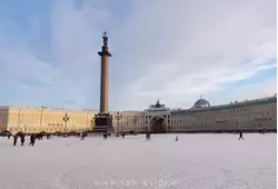 Дворцовая площадь, фото зимой