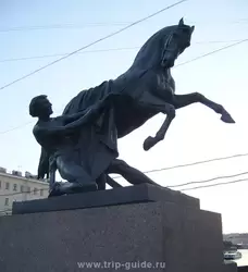 Санкт-Петербург, Река Фонтанка, Скульптура на Аничковом мосту