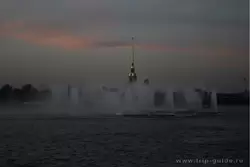 Санкт-Петербург, фонтаны на стрелке