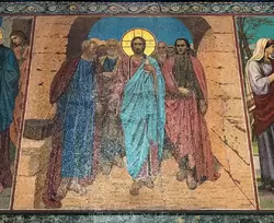 «Призвание апостола Матфея» мозаика по оригиналу А.П. Рябушкина на северной стене