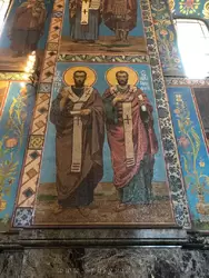 «Святые апостолы Тит и Тимофей» мозаика по оригиналу М.А. Титова
