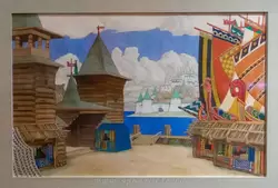 И.Я. Билибин «Пристань» — эскиз декорации к опере Н.А. Римского-Корсакова «Садко», 1934 г.