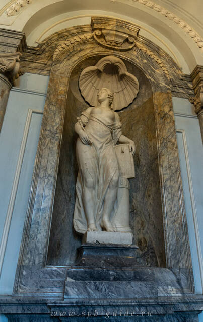 Женская фигура «Полдень» солнечными часами, которые показывают полдень и стрелой, которая символизирует солнечные лучи