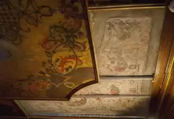 Фрагмент старой росписи потолка в Меншиковском дворце