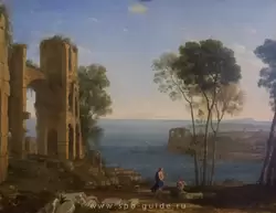 Клод Лоррен «Пейзаж с Аполлоном и Сивиллой Кумской» в Эрмитаже