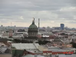 Вид на Казанский собор с колоннады Исаакиевского собора