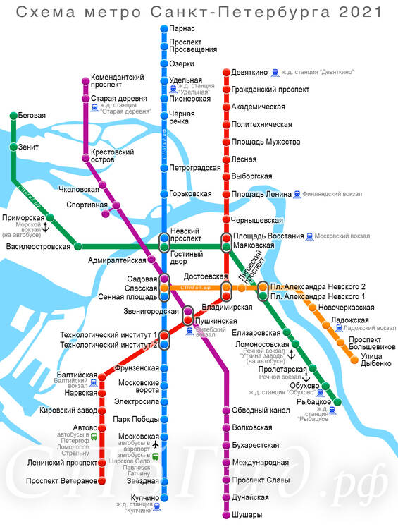Карта бама со станциями