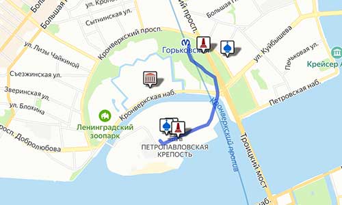 Петропавловская крепость метро