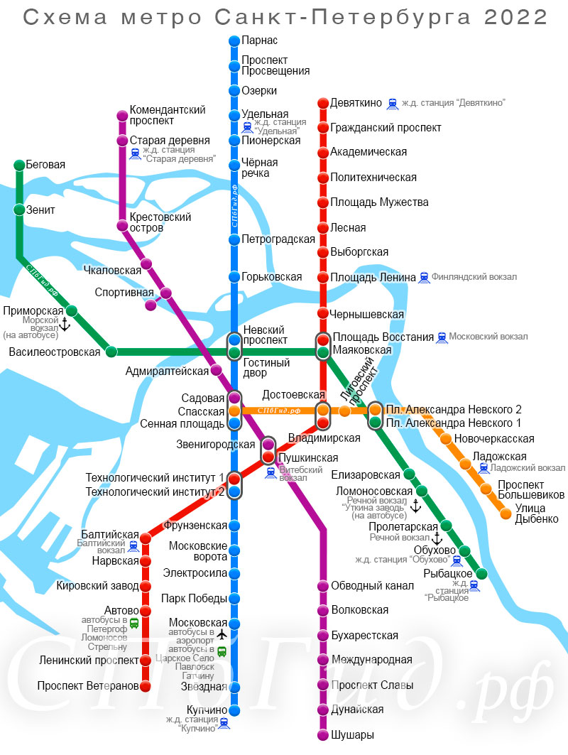 Карта метро спб с расчетом времени в пути и пересадки